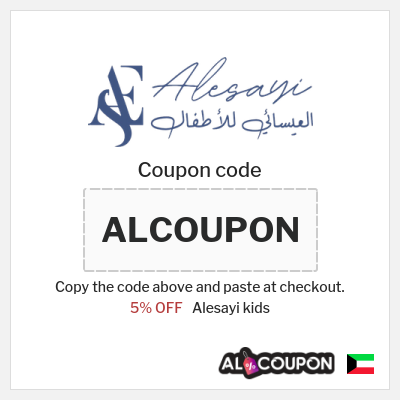 Coupon discount code for Alesayi kids 5% OFF