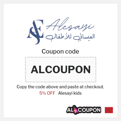 Coupon discount code for Alesayi kids 5% OFF