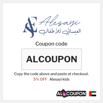 Coupon discount code for Alesayi kids 5% OFF