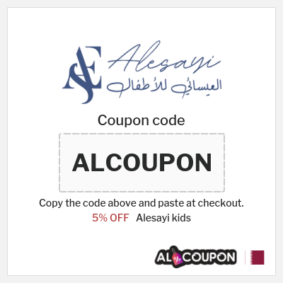 Coupon discount code for Alesayi kids 5% OFF
