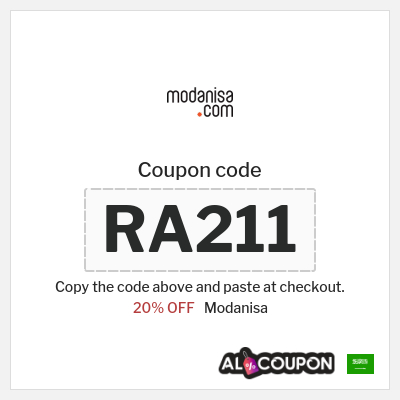 Coupon for Modanisa (RA211) 20% OFF