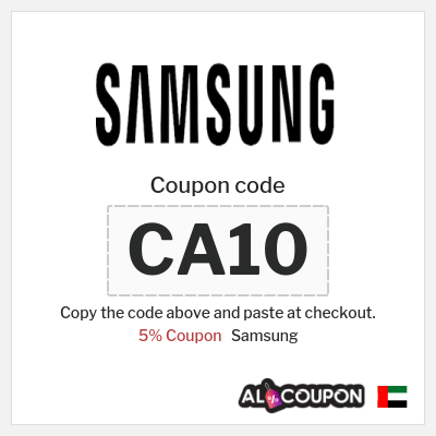 Coupon for Samsung (CA10) 5% Coupon