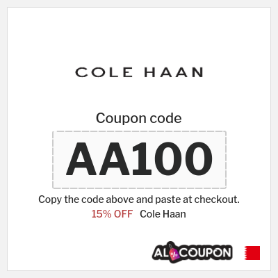 Coupon discount code for Cole Haan 15% OFF