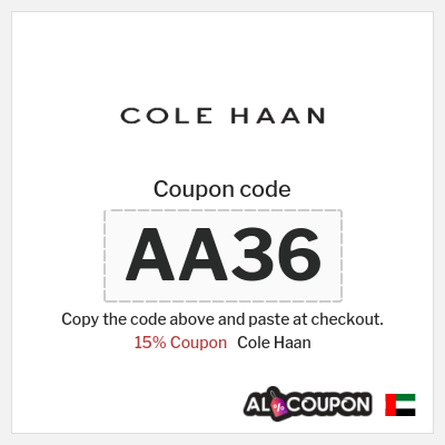 Coupon for Cole Haan (AA36) 15% Coupon