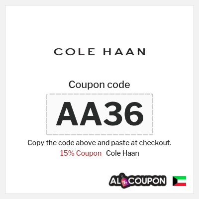 Coupon for Cole Haan (AA36) 15% Coupon
