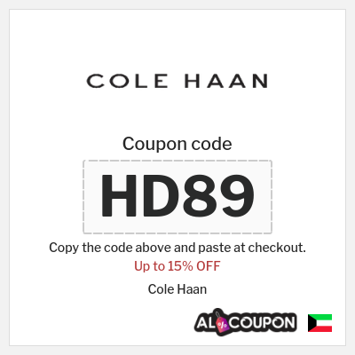 Coupon for Cole Haan (HD89) Up to 15% OFF