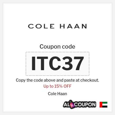 Coupon for Cole Haan (ITC37) Up to 15% OFF