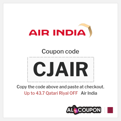 Coupon for Air India (CJAIR) Up to 43.7 Qatari Riyal OFF