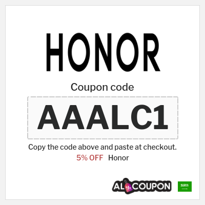 Coupon discount code for Honor 5% OFF
