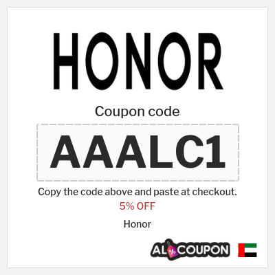 Coupon discount code for Honor 5% OFF