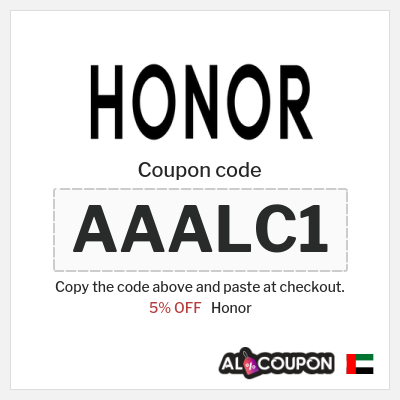 Coupon for Honor (AAALC1) 5% OFF