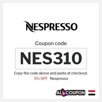 Coupon discount code for Nespresso 5% OFF