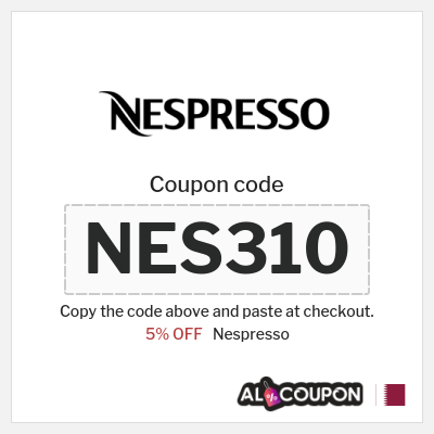 Coupon discount code for Nespresso 5% OFF