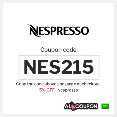 Coupon for Nespresso (NES215) 5% OFF