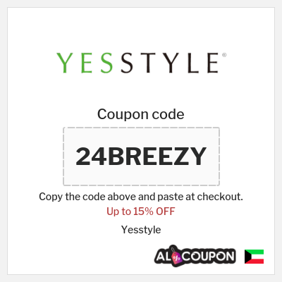 Coupon for Yesstyle (24BREEZY) Up to 15% OFF