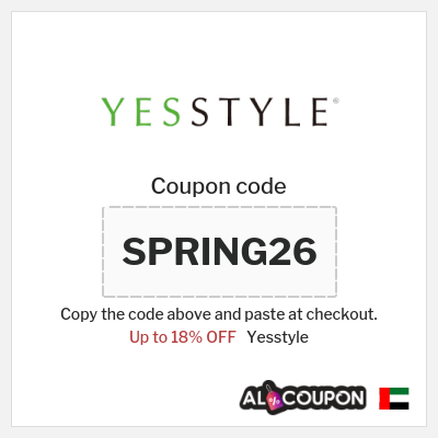 Coupon for Yesstyle (SPRING26) Up to 18% OFF