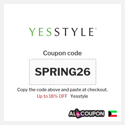 Coupon for Yesstyle (SPRING26) Up to 18% OFF