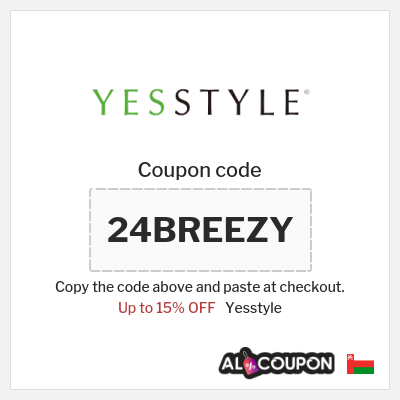 Coupon for Yesstyle (24BREEZY) Up to 15% OFF
