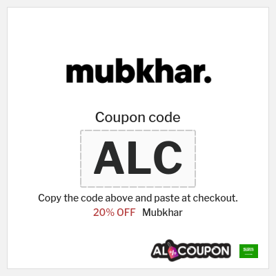 Coupon discount code for Mubkhar 20% OFF