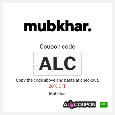 Coupon for Mubkhar (ALC) 20% OFF