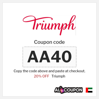 Coupon for Triumph (AA40) 20% OFF