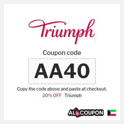 Coupon for Triumph (AA40) 20% OFF