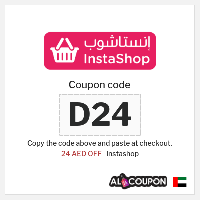 Coupon discount code for Instashop 24 AED Coupons & Vouchers