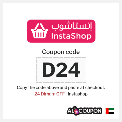 Coupon for Instashop (D24) 24 Dirham OFF