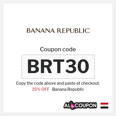 Coupon discount code for Banana Republic 15% OFF