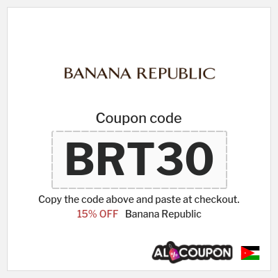 Coupon discount code for Banana Republic 15% OFF