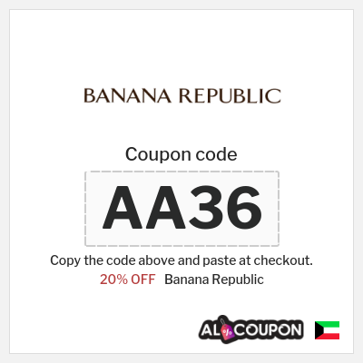 Coupon for Banana Republic (AA36) 20% OFF