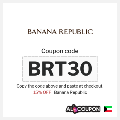 Coupon for Banana Republic (BRT30) 15% OFF