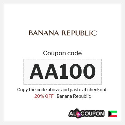 Coupon for Banana Republic (AA100) 20% OFF