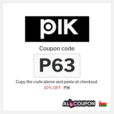 Coupon discount code for PIK 10% OFF