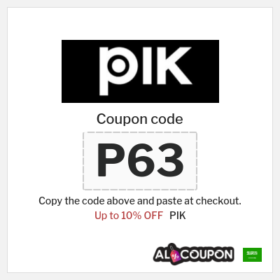 Coupon for PIK (P63) Up to 10% OFF