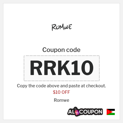 Coupon for Romwe (RRK10) $10 OFF