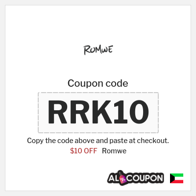 Coupon for Romwe (RRK10) $10 OFF