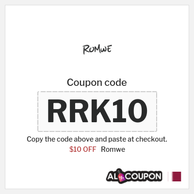 Coupon for Romwe (RRK10) $10 OFF