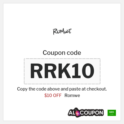 Coupon for Romwe (RRK10) $10 OFF