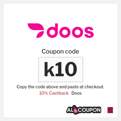 Coupon discount code for Doos 10% Cashback & Free Delivery