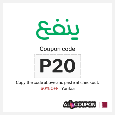 Coupon for Yanfaa (P20) 60% OFF