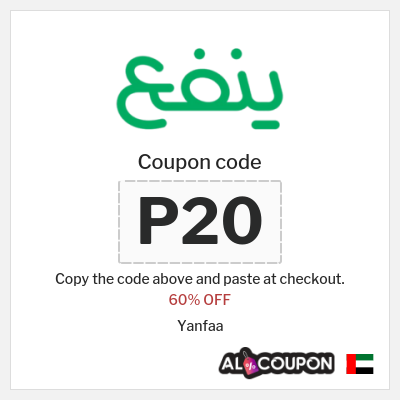 Coupon for Yanfaa (P20) 60% OFF