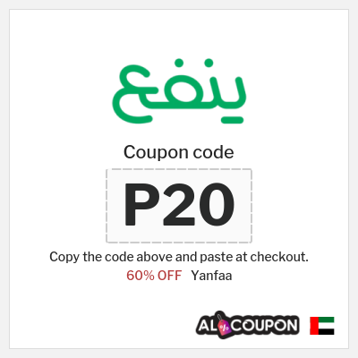 Coupon for Yanfaa (P20) 60% OFF