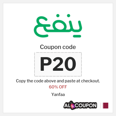 Coupon for Yanfaa (P20) 60% OFF