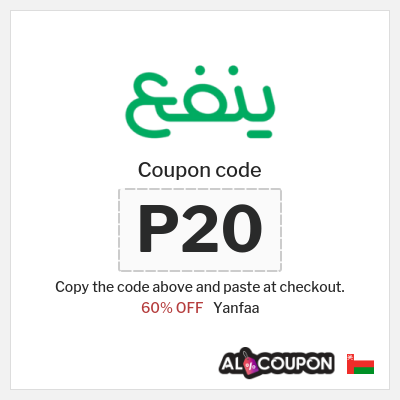 Coupon for Yanfaa (P20) 60% OFF