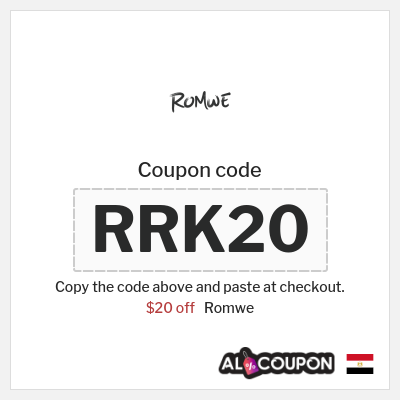 Coupon for Romwe (RRK20) $20 off