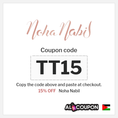 Coupon discount code for Noha Nabil 15% OFF