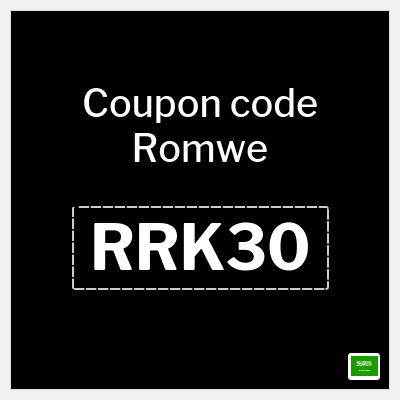 Coupon for Romwe (RRK30) $30 off