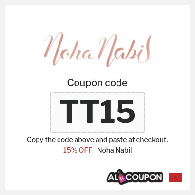 Coupon for Noha Nabil (TT15) 15% OFF