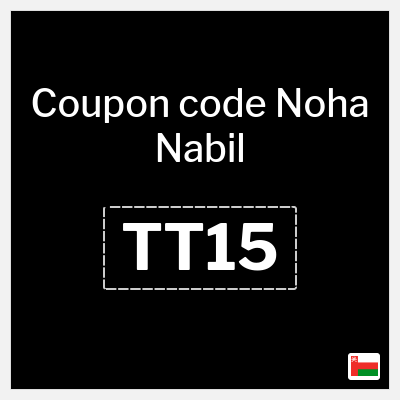 Coupon for Noha Nabil (TT15) 15% OFF